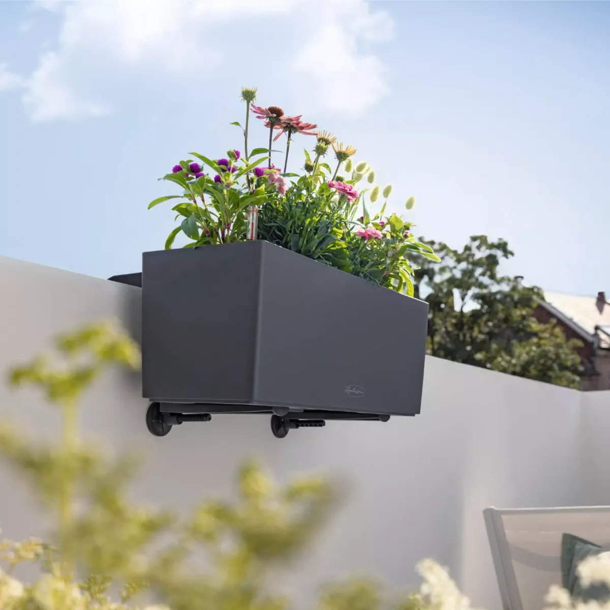 Brakettsett  for balkongvegg til Lechuza Balconera, Sort